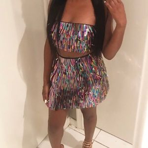 2 piece confetti outfit